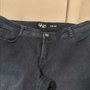 Style and Co. slim leg women’s jeans dark blue
